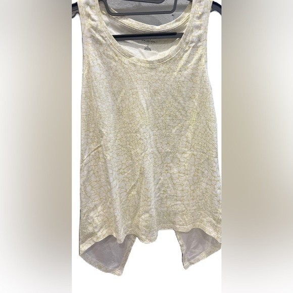 Halston Studio Tank Top Cross back Sleeveless yoga top tropical green sz XS NEW - Picture 4 of 9